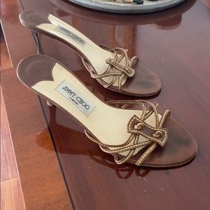 Jimmy Choo summer slides, kitten heel